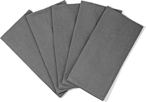 Vista 19 de Toallas de saco de harina Beige - 100% algodón orgánico, paquete de 5, 68.6 x 68.6 cm, toallas de cocina beige altamente absorbentes - Toallas