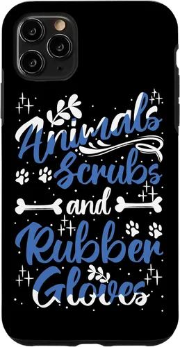 Vista 4 de Funda para iPhone 12 mini animales exfoliantes guantes de goma para asistente veterinario