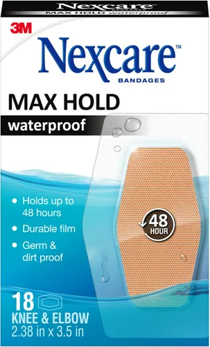 Vista 8 de Nexcare Vendajes impermeables Max Hold para rodilla y codo, 6