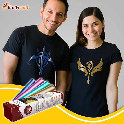 Vista 12 de Firefly Craft - Lámina de vinilo 3D de transferencia de calor, vinilo HTV grueso de 3 dimensiones, para planchar para usar con Cricut y Silhouette