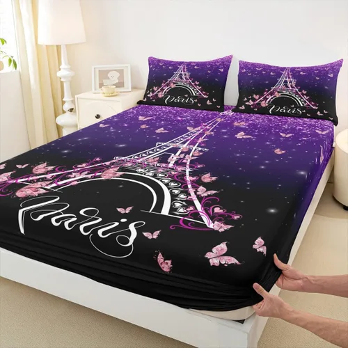 Vista 14 de Sábana bajera ajustable para niños con estampado de piel de vaca rústica, tamaño individual, juego de ropa de cama de tablones de madera vintage