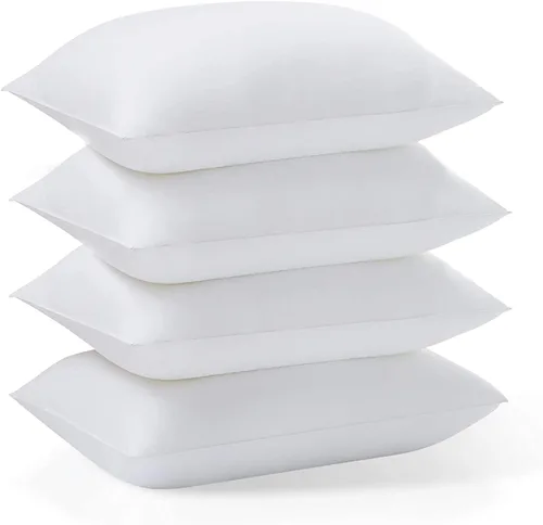 Vista 8 de Acanva Almohada básica de cama suave para dormir, tamaño Queen, color blanco, 2