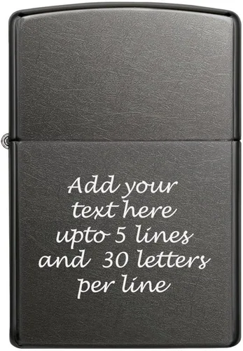 Vista 30 de Mechero personalizado Zippo Classic resistente al viento con grabado (1941 Negro Hielo)