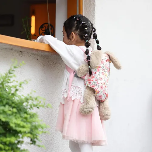 Vista 3 de Portabebés para Muñecas de GAGAKU para Niñas Pequeñas Portabebés para Muñecas Reborn Portador de Muñecas para Bebés Pequeñas Edades 1-3 Años