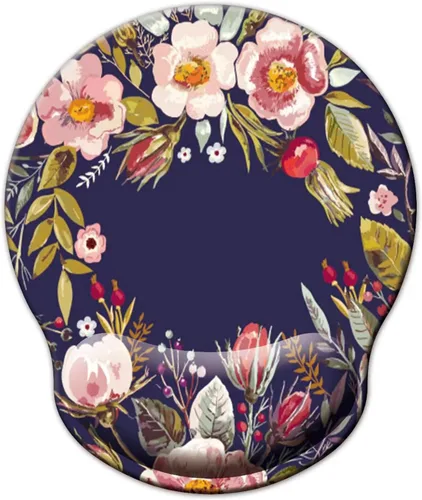 Vista 26 de Alfombrilla de mouse con soporte de muñeca, alfombrilla de mouse ergonómica con cojín de espuma viscoelástica para reposamuñecas, base de goma
