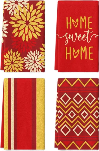 Vista 17 de Artoid Mode Toallas de Cocina Rayas Negras Home Sweet Home Boho Halloween Toallas de Platos, 18x26 Pulgadas Toallas de Mano de Decoración