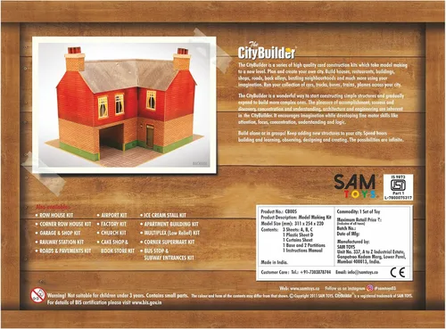 Vista 4 de O Gauge 0.276 in Escala 1:48 Modelo Ferrocarril Edificio Cartón Esquina INN Kit CityBuilder