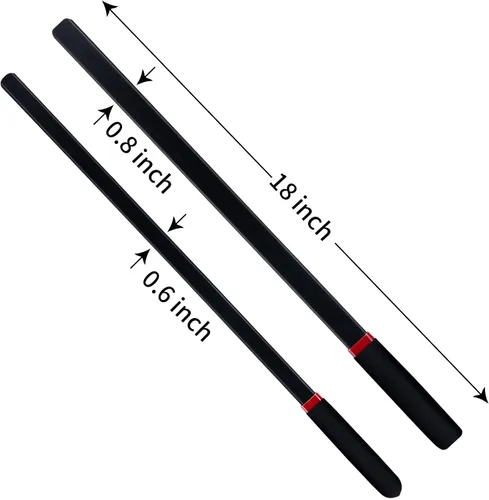 Vista 2 de Juego de 2 piezas de 18 pulgadas, color negro, con asas antideslizantes