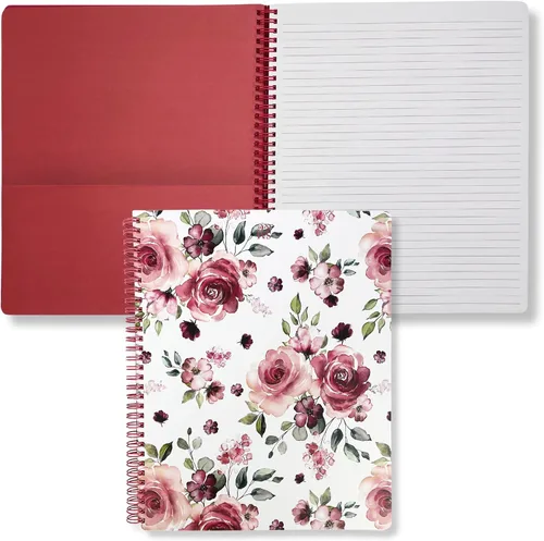 Vista 25 de Steel Mill & Co - Lindo cuaderno de espiral grande con rayas universitarias, 11 x 9.5 pulgadas con tapa dura duradera y 160 páginas forradas, puntos