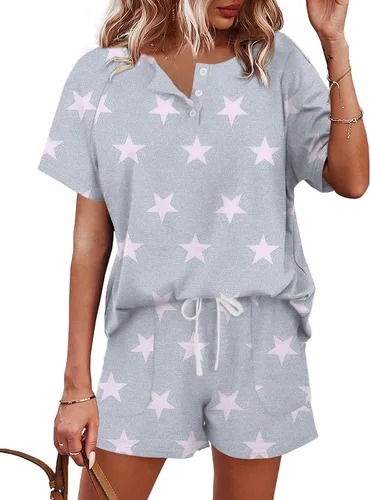 Vista 15 de Wiholl - Conjuntos de dos piezas para mujer: ropa cómoda con sudadera abotonada y pantalones deportivos con bolsillos
