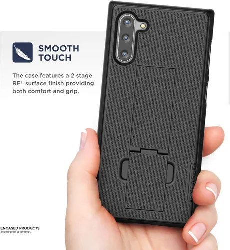 Vista 5 de Encased Funda con clip para cinturón compatible con Samsung Galaxy Note 10 Plus (2019 DuraClip) ultra delgada con funda, color negro mate