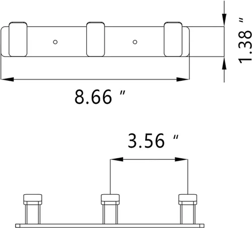 Vista 4 de Perchero de pared para abrigos y sombreros, ganchos de pared resistentes, gancho de metal para abrigos, toallas, sombreros, toallas, llaves y Negro