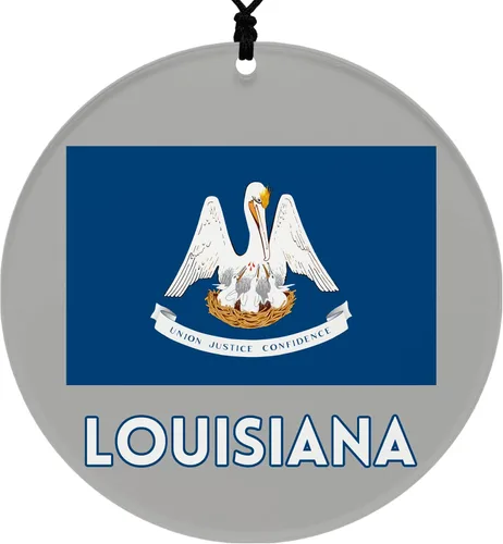 Vista 55 de Missouri Christmas Ornament - Festive Design Featuring State Flag - 2026 Hanging Acrylic Disc Decoration for Tree - Unique and Home Decor