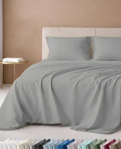 Vista 32 de California Design Den Juego de sábanas tamaño King, 100% algodón, sábanas lujosas de 600 hilos con bolsillo profundo, ropa de cama duradera con 16