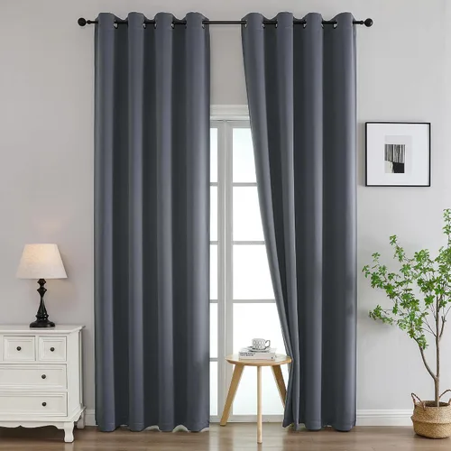 Vista 253 de Simplebrand Juego de 2 paneles de cenefa aguamarina para ventana de cocina de 14 pulgadas de largo, cortinas de oscurecimiento de habitación