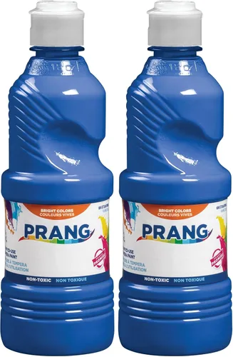 Vista 14 de Prang témpera líquida lista para usar Perfecto para pintura, lecciones de arte, manualidades y proyectos creativos Azul; Blanco; Negro; Violeta