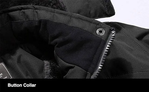 Vista 4 de MAGCOMSEN - Chaqueta de invierno para hombre impermeable abrigada con forro polar y múltiples bolsillos