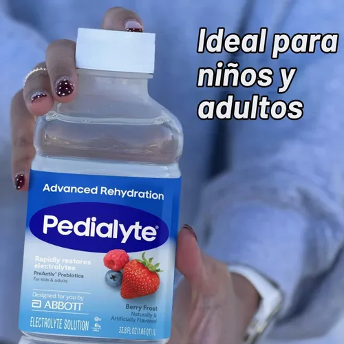 Vista 10 de Pedialyte AdvancedCare Plus Bebida con electrolitos, Berry Frost, 1 litro