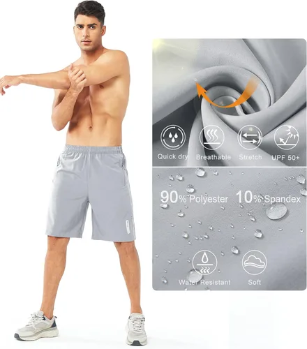 Vista 4 de NORTHYARD Pantalones cortos deportivos ligeros de secado rápido y de 7pulgadas para hombre, para senderismo, deportes, gimnasio, correr