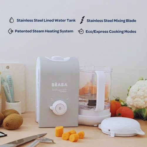 Vista 3 de BEABA Babycook Express – el más rápido Babycook, fabricante de alimentos para bebés, procesador de alimentos para bebés, vaporizador de alimentos