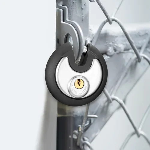 Vista 7 de Puroma Candado con llave, cerradura de casillero de acero inoxidable, cerraduras resistentes con 3 llaves, cerradura de unidad de almacenamiento