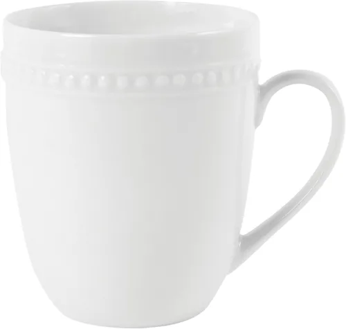 Vista 11 de Everyday White by Fitz and Floyd, juego de vajilla de 16 piezas con cuentas, servicio para 4