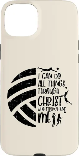 Vista 9 de I Can Do Things Through Christ Volleyball Christian Gift Case for iPhone 17