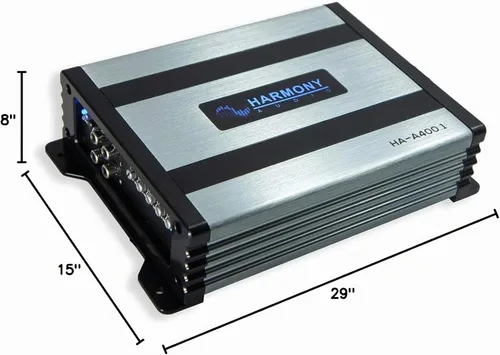 Vista 8 de Harmony Audio Kicker Bundle compatible con cabina estándar universal C10 Comp Single 10" cargado subcaja con amplificador Harmony HA-A400.1
