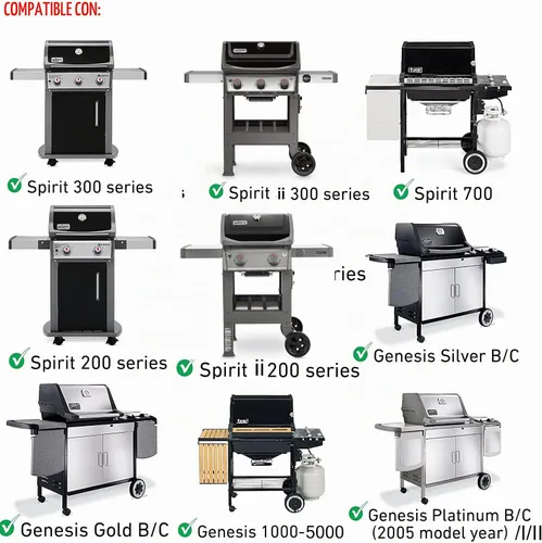 Vista 3 de Piezas de repuesto 7658 para Weber Grill Griddle Spirit 200 300 Spirit II E-210 E-310 Series, Weber Genesis Silver B C 1000-5000 Grill Grate
