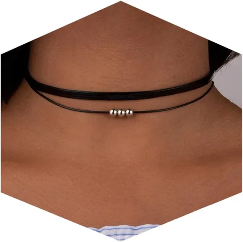 Vista 7 de Fesciory Black Necklace for Women, Adjustable Daily Goth Jewelry Gift Negro 1