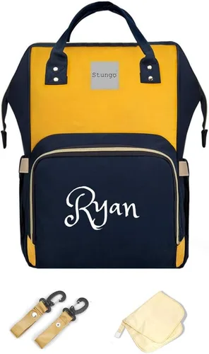 Vista 15 de Bolso de pañales grande personalizado Mochila de monograma de bolsa de pañales personalizada