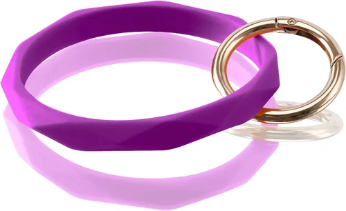 Vista 41 de Llavero pulsera de silicona para mujeres y niñas en forma de diamante