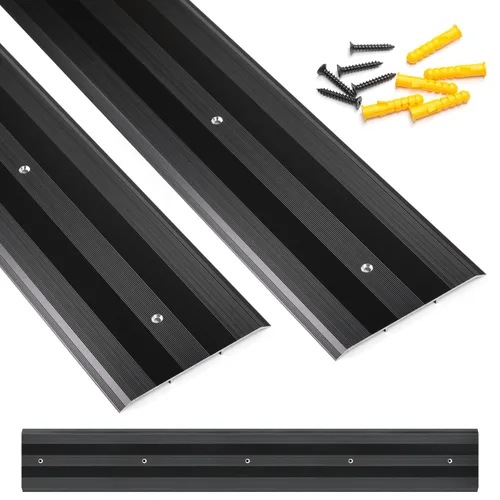 Vista 11 de Aluminum Threshold Strip, 5″Wide Floor Transition Strip for Doorways Negro