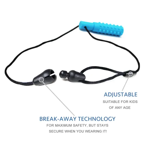 Vista 5 de Xtra Tough (XT) - Collar sensorial para masticar (paquete de 3) – Ayuda motora oral sensorial, juguetes mordedores para autismo, TDAH, lactancia