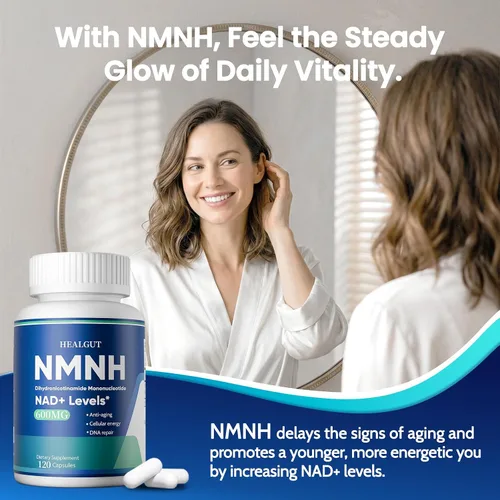 Vista 7 de Suplemento liposomal NAD puro de 600 mg de NMNH para mujeres y hombres - NMNH (mononucleótido de dihidronicinamida, alternativa a NMNN)
