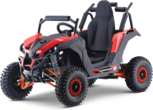 Vista 10 de MotoTec Raider Kids UTV 48v 1200w suspensión completa azul