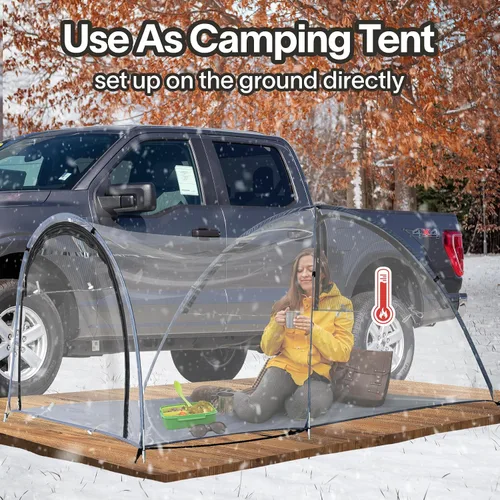 Vista 5 de EighteenTek Camión Tienda Campo Camper Camper Shell Pop Up Instalación Automática Impermeable PU2000mm Doble Capa Rainfly Ajustable 5 5.5 6 6.5 8