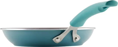 Vista 3 de Rachael Ray Cook + Create - Juego de utensilios de cocina antiadherentes de aluminio, 10 piezas, azul agave