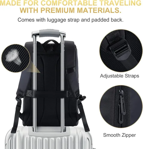 Vista 4 de TEAVAS Bolsa grande para camarero mochila portátil de 16 pulgadas mochila de viaje para laptop kit de barman portátil bolsa de viaje para barman