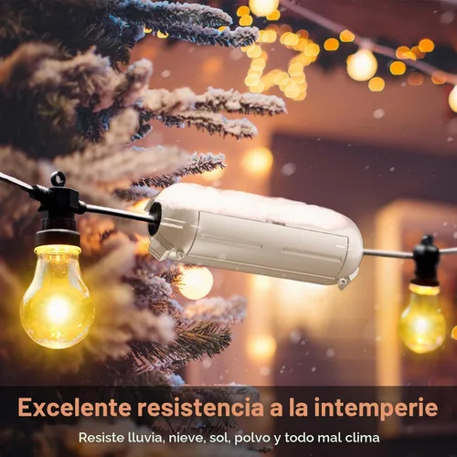 Vista 6 de RESTMO Paquete de 2 fundas compactas para cable de extensión para exteriores, caja impermeable IP44 y funda de seguridad, ideal para proteger