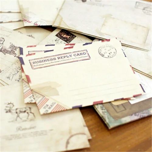 Vista 4 de yueton Paquete de 48 sobres de papel kawaii retro encantador, vintage, estilo europeo, para bodas, fiestas de cumpleaños, tarjetas de felicitación