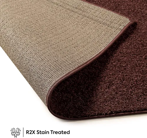 Vista 6 de Ambiant Alfombras de Área de Color Sólido Aptas para Mascotas Chocolate - Rectángulo de 2' x 4', Interior, Resistente a Manchas, Perfecta para Sala