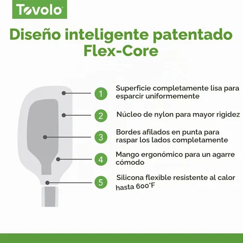 Vista 5 de Tovolo Espátula de silicona para tarros de mango largo, herramienta de raspado de goma para mezcladoras de tarros de mermelada de mantequilla