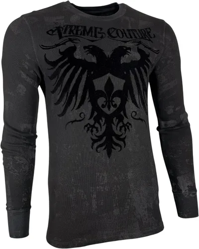 Vista 7 de Xtreme Couture by Affliction - Camisa térmica de manga larga para hombre Negro (Lluvia)