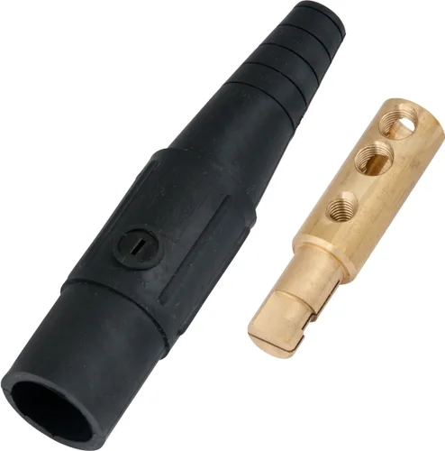 Vista 9 de Marinco CLS20FB-A CLS tipo Cam, serie 16 en línea, conector de un solo pin, 400 amperios, 600 voltios, #2-2/0 AWG, hembra - negro (A)