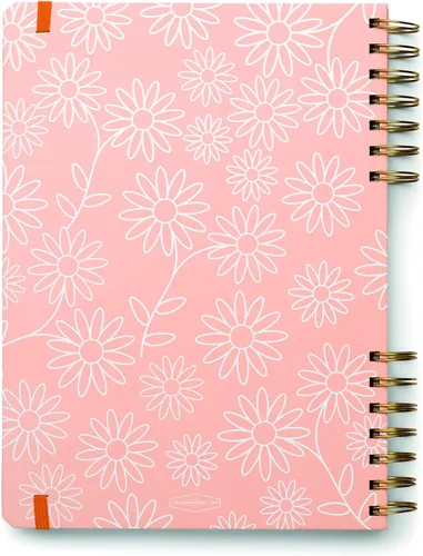 Vista 4 de DesignWorks Ink Pink Take Care - Cuaderno de atención plena en espiral, diario guiado de gratitud y bienestar, planificador diario sin fecha