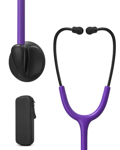 Vista 9 de Estetoscopio de una sola cabeza para médicos/enfermeras/estudiantes de escuela de enfermería, uso médico y doméstico con etiqueta de nombre de Tubo