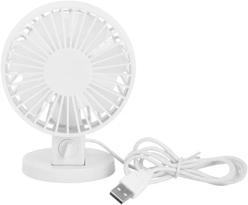 Vista 3 de A sixx Ventilador de escritorio de funcionamiento silencioso, ventilador silencioso, control remoto portátil para oficina y hogar (blanco)