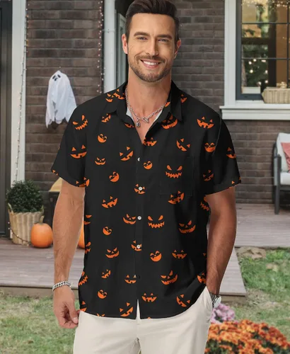 Vista 165 de KYKU - Camisa hawaiana funky para hombre, ropa tropical para vacaciones en Palm Beach