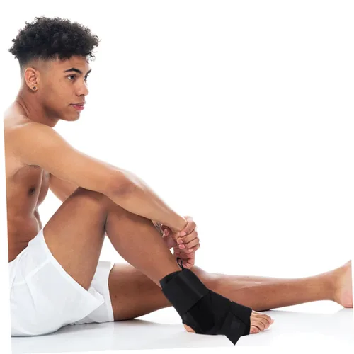 Vista 7 de Ankle Brace Ankle Support Xl Size (44-46) with Lace-up Cross Strap for Overpronation Correction